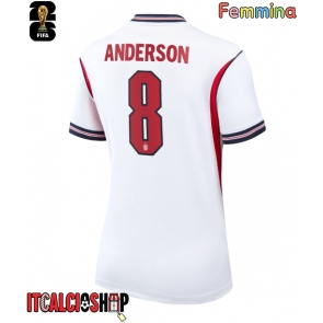 Inghilterra Elliot Anderson #8 Prima Maglia Femmina Mondiali 2026 Manica Corta